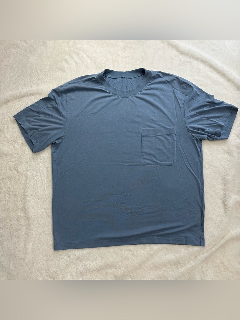 Lululemon The Fundamental Pocket T-Shirt Blue XL Great Condition